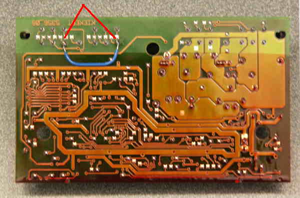Modification made to Peugeot 306 central locking control box to prevent doors frop popping open